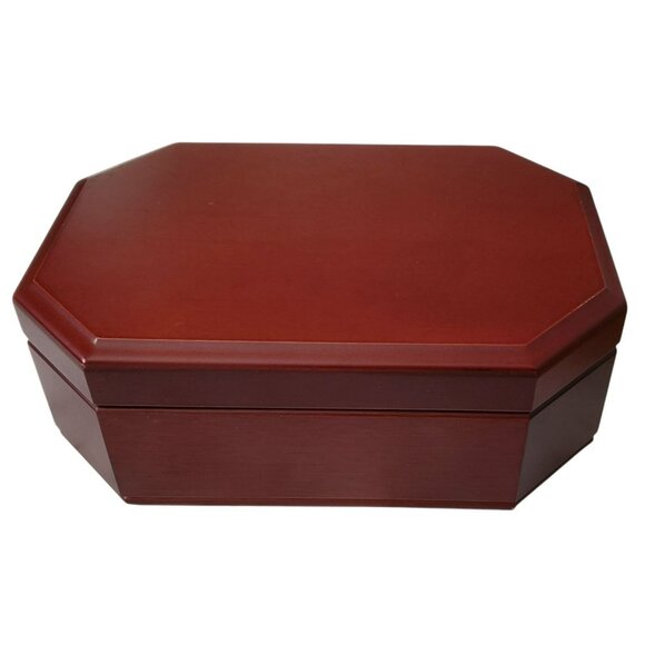 VTG Wood Cigar Humidor Tobacco Box Hygrometer Humidifier Jewelry Trinket Taiwan - Picture 2 of 15